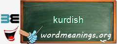 WordMeaning blackboard for kurdish